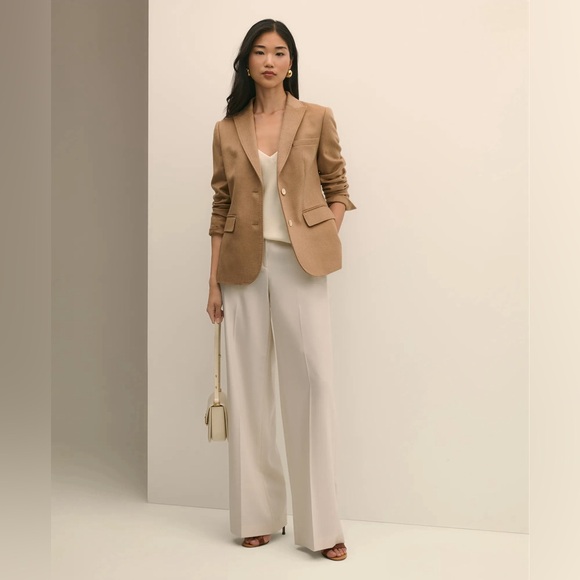 Brooks Brothers camel hair blazer tan 2 button pocket front jacket size 2 - Picture 2 of 16